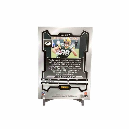 Luke Musgrave 2023 Panini Prizm Base Card #337 Packers Rookie RC - Picture 2 of 2