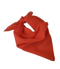 Vintage SOLID RED Square Polyester SCARF MADE IN JAPAN