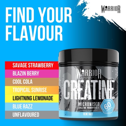 Creatine Monohydrate Powder 300g - Warrior Supplement - Micronised - 60 Servings - Picture 34 of 55