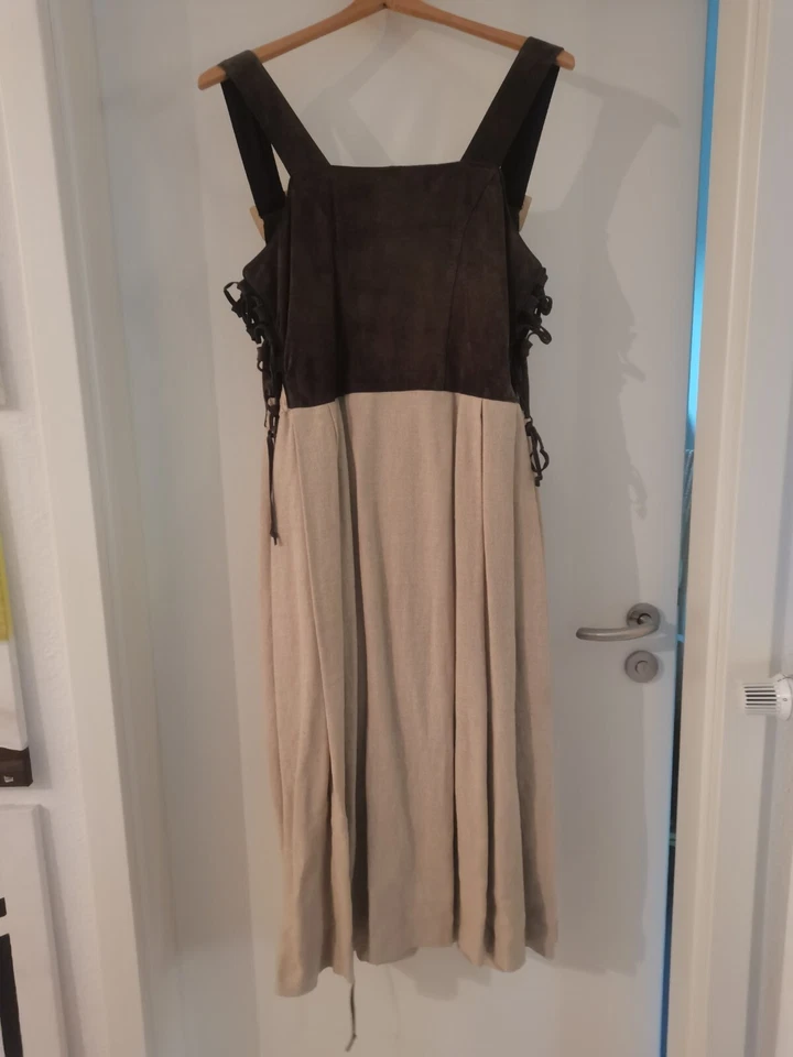 Trachtenset - Dirndl+Bluse+Unterrock+Handtasche C&A WILDLEDER/LEINEN 48/XL *TOP* - Bild 3 von 4