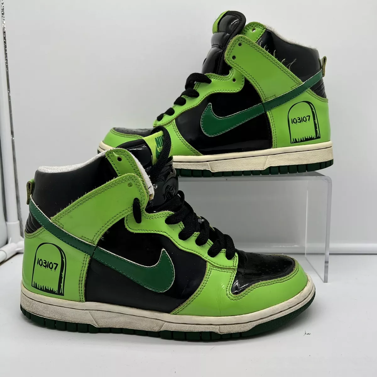 Nike Dunk High GS Halloween Tombstone Green 5 Youth Sneakers 308319 032