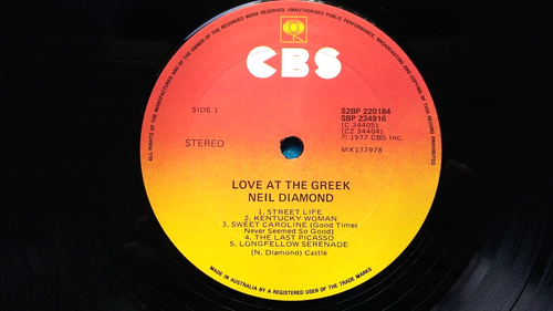 Neil Diamond- Love at the Greek- Double Vinyl Gatefold inserts LP 33 rpm - Picture 5 of 11