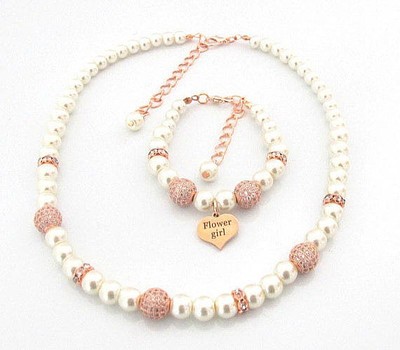 rose gold flower girl jewelry
