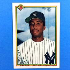 Bernie Williams 1990 Bowman Rookie Card #439 MLB New York Yankees. rookie card picture