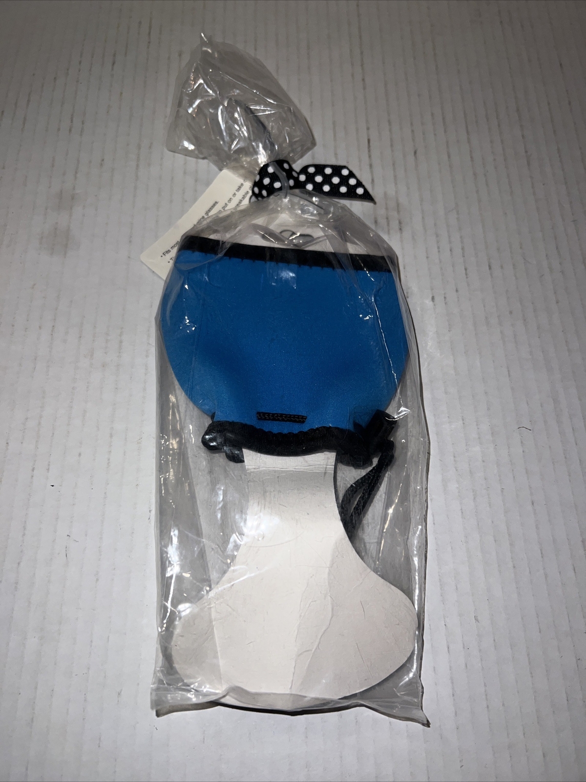 Woozie Neoprene Wine Glass Koozie Drink Insulator. Blue. “S” Monogram