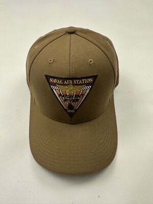 The Corps Naval Air Station Logo Beige Baseball Cap Hat One Size