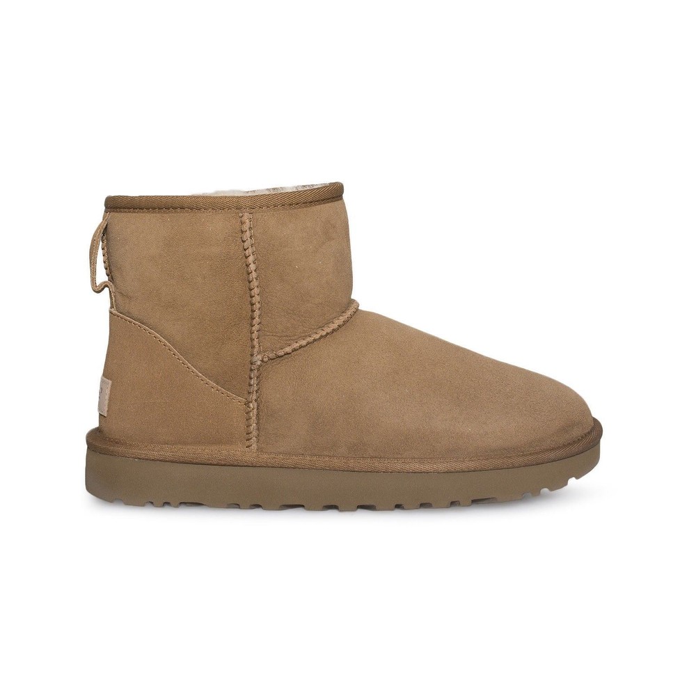 UGG CLASSIC MINI II CHESTNUT SUEDE SHEEPSKIN WOMEN'S BOOTS SIZE US 5/UK 3 NEW