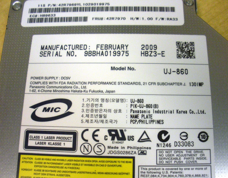 IBM 42R7970 Slimline IDE DVD-RAM Foto 3 de 3