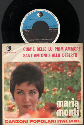 MARIA MONTI COM'E' BELLO LU PRIM'AMMORE 45 GIRI ITALIA 1965