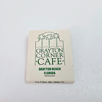 Grayton Corner Cafe Grayton Beach Florida Restaurant Advertising Matchbook