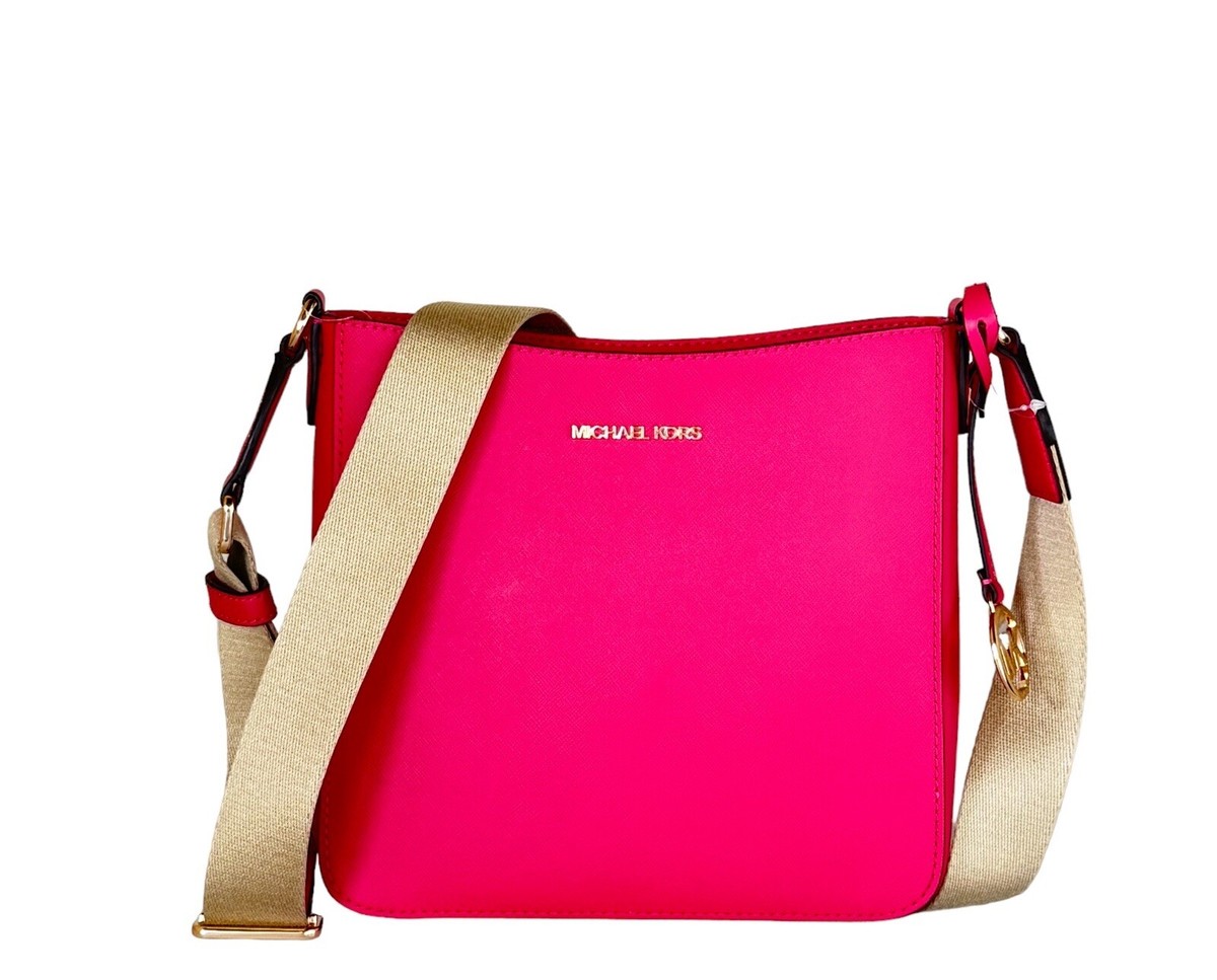 値下げ不可　MICHAEL KORS バッグ　ピンク ブルー　メッセンジャー MICHAEL KORS JET SET TRAVEL SMALL SHOULDER MESSENGER BAG ELECTRIC