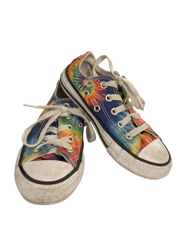 Converse All Star Youth kids Size 11 Tie-Dye Canvas Vibrant Colors Shoes