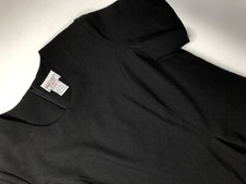 VTG 80s Shift Dress Thick Poly w/ Pleated Detail, Padded, Mod Minimal Black Sz 8