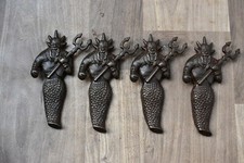 Vintage iron handmade Men french gate door Wall Decorative head barn rusty 4 Pec