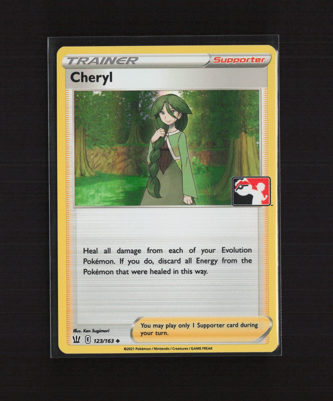 Cheryl 123/163 Battle Styles Prize Pack Uncommon Holo Stamped Pokemon Card