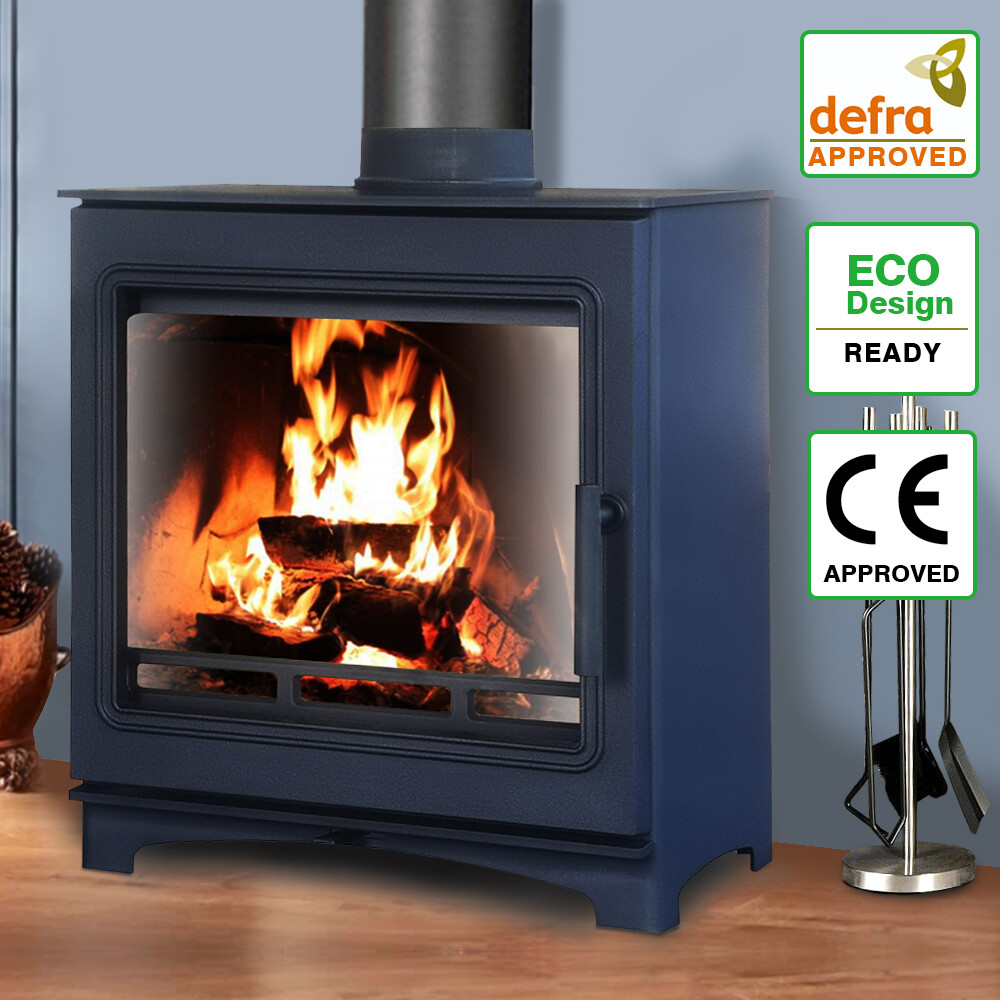 8KW Woodburning Stove Log Wood Burner Heating Fireplace Defra Ecodesign  Ready | eBay