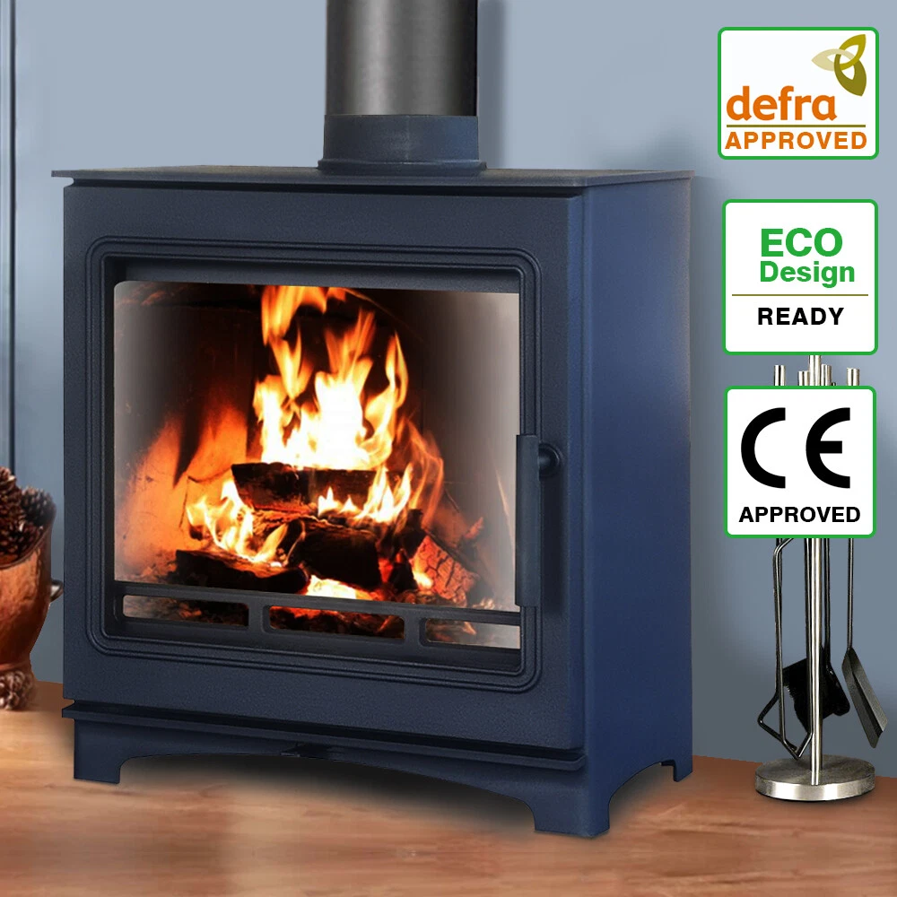 8KW Woodburning Stove Log Wood Burner Heating Fireplace Defra Ecodesign  Ready | eBay