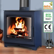 8KW Woodburning Stove Log Wood Burner Heating Fireplace Defra Ecodesign Ready