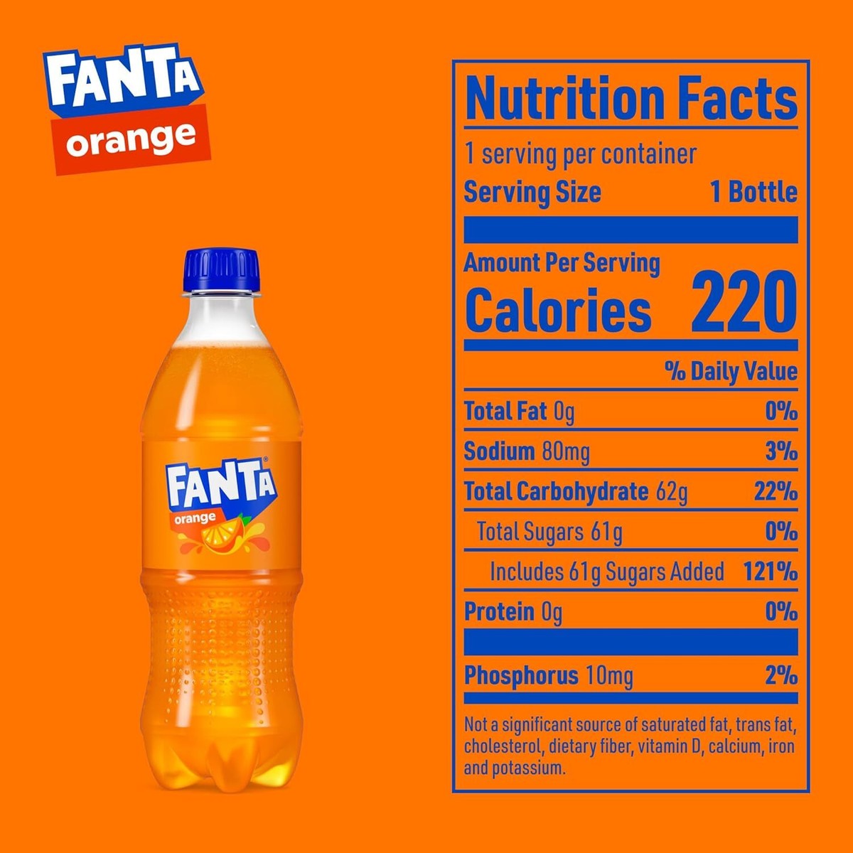 Fanta Orange Soda flavored soft Drink, 16.9 Fl Oz, Pack of 6 | eBay