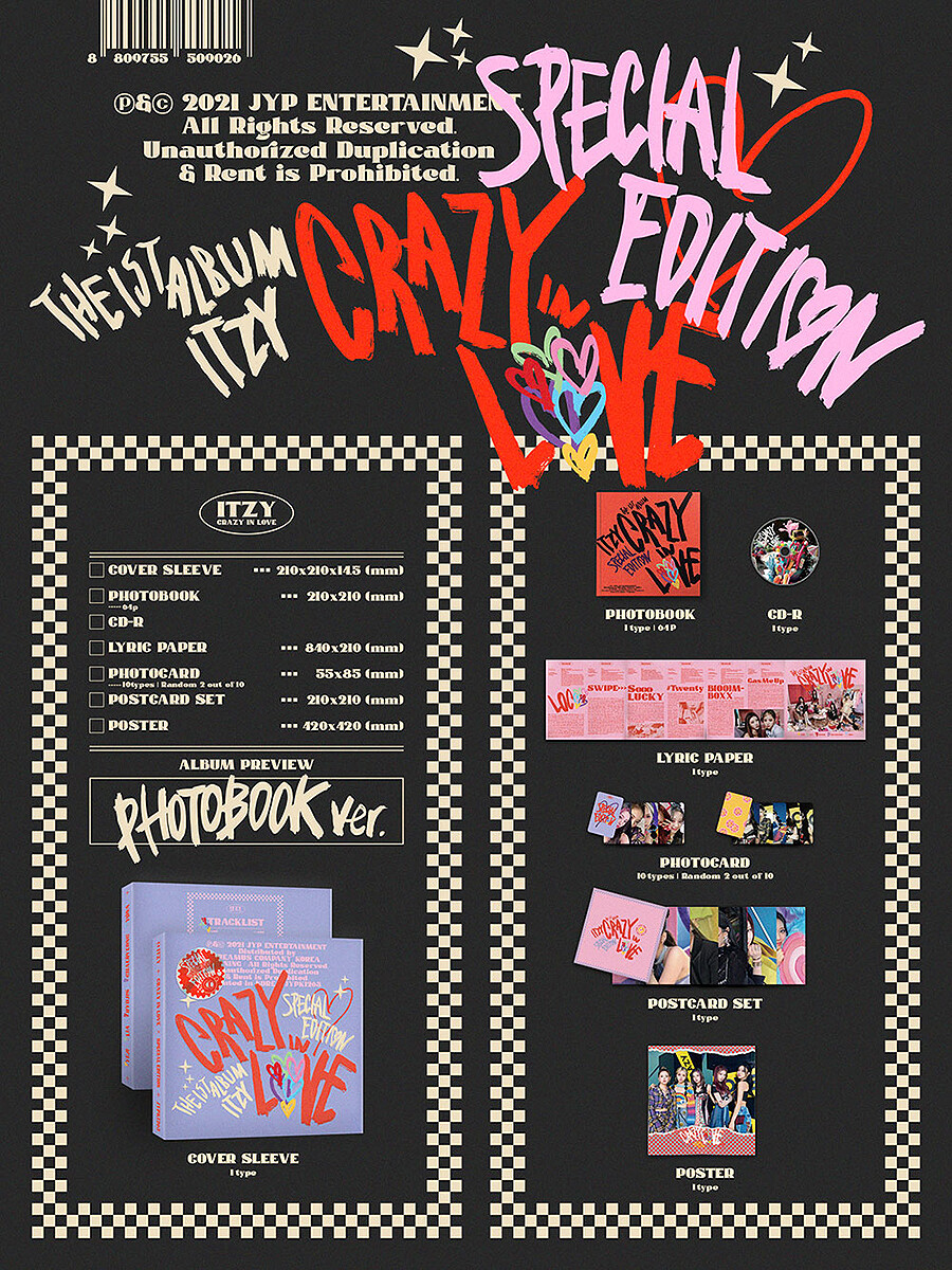ITZY CRAZY IN LOVE 1st Album SPECIAL EDITION JEWEL CASE Ver