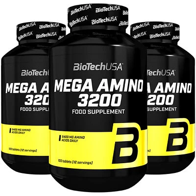 MEGA AMINO 100 TABLETTEN Vollspektrum BCAA Aminosäuren Anabolikum Anti-Katabolik - Bild 1 von 4