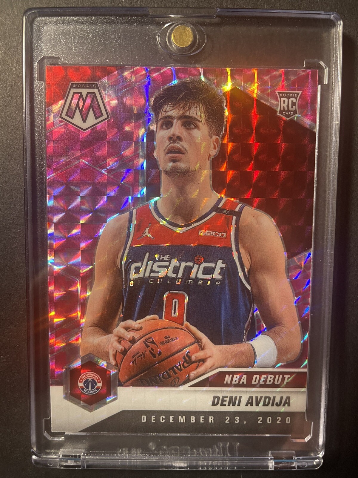 Deni Avdija 2020-21 Mosaic NBA Debut Pink Camo Prizm Rookie Wizards RC 272