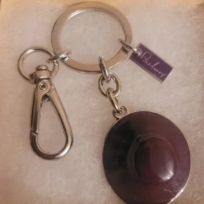BURBERRY- Hat Keychain (Purplish/Maroon) or Bag Clip Accessory (Brand New)