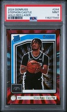 Stephon Castle 2024 Panini Donruss #244 Holo Red Laser Rated Rookie /99