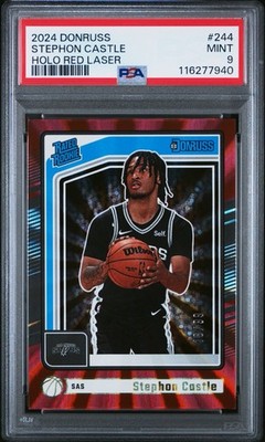 Stephon Castle 2024 Panini Donruss #244 Holo Red Laser Rated