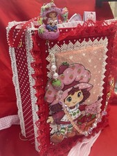 Strawberry Shortcake Junk Journal | Beaded Chain (Pocket Watch Style)