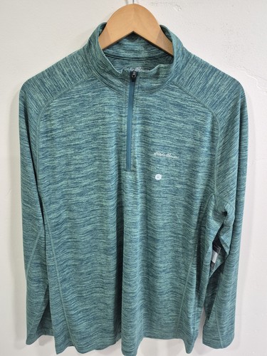Eddie Bauer Pullover Mens Large Spearm Motion FreeDry Quarter Zip Shirt Nwt