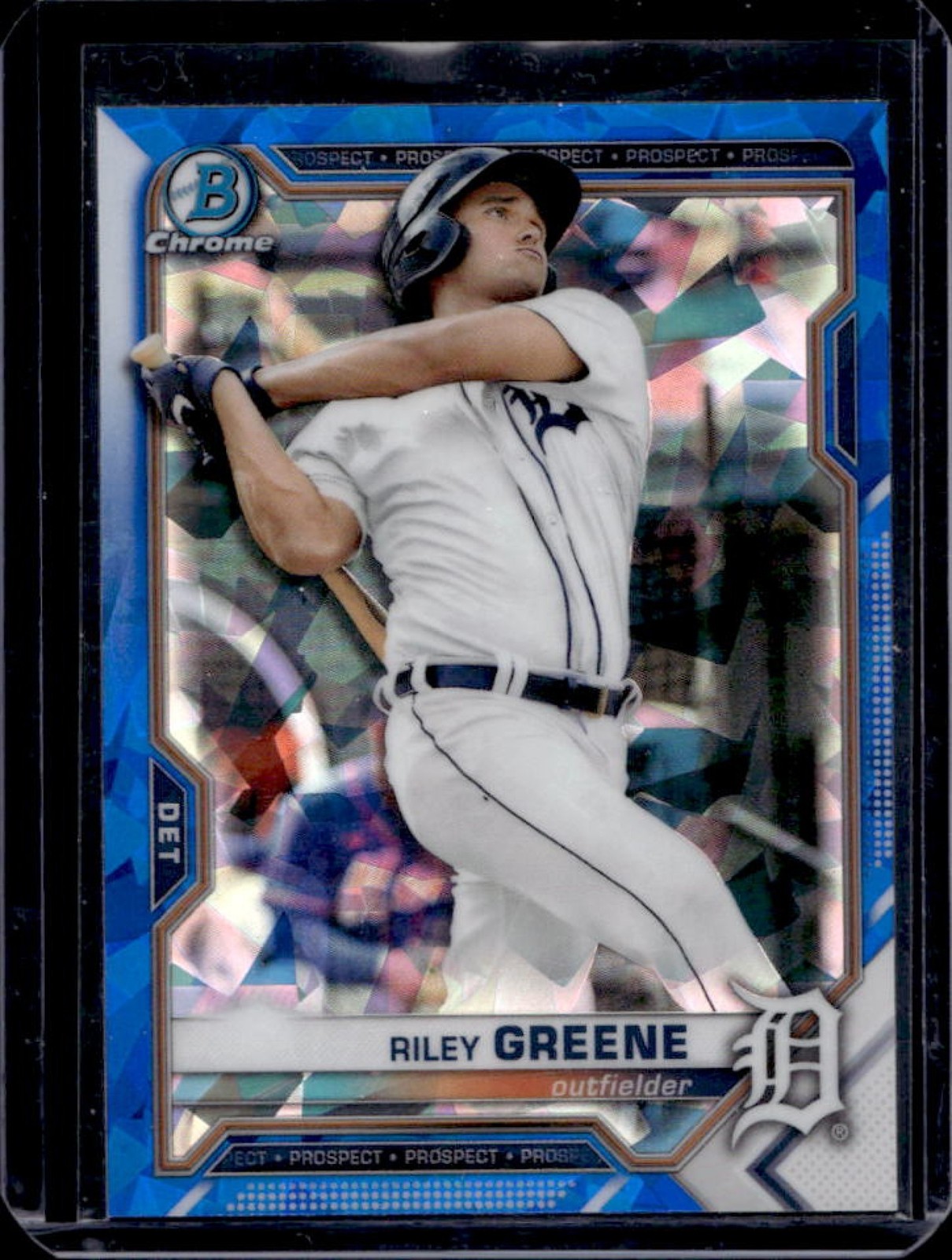 2021 Bowman Sapphire Riley Greene Chrome #BCP-4 Tigers