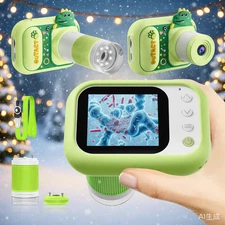 Microscope for Kids Handheld Mini 1000X Digital with 2.4 Screen 1080P Gifts