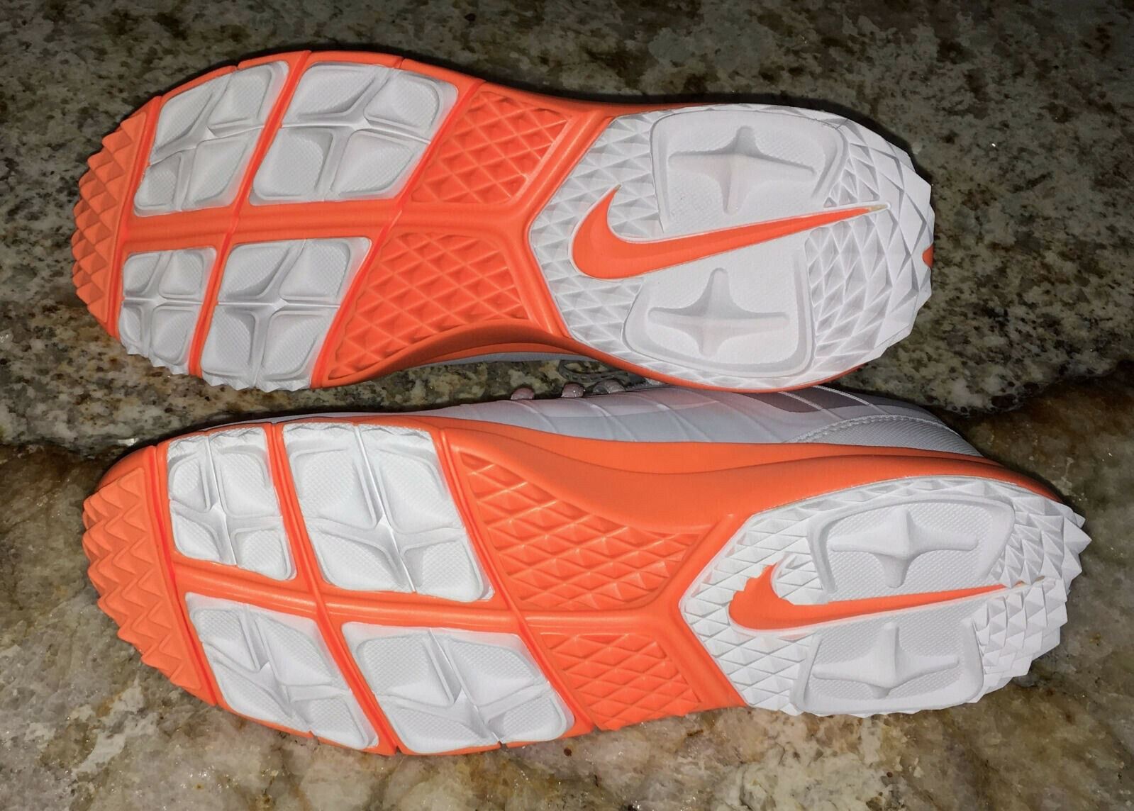 NIKE FI Impact 2 Platinum Grey Bright Citrus Golf Shoes Cleats Ladies Womens 8 thumbnail 5