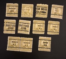 Scott #640 Ulysses’s S Grant 8 Cent Precancels. Lot Of 11