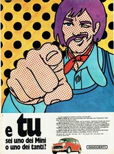 INNOCENTI MINI COOPER ANNO 1972 ANNI 70 PUBBLICITÀ ADVERTISING 27X37