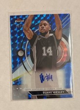 Blake Wesley  2024 Finest Blue Geometric Finest Auto 96/99 San Antonio Spurs