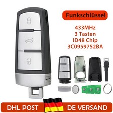 433 Funk Schlüssel Fernbedienung für VW Passat B7 3C B6 TDI VARIANT CC Magotan