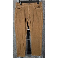 Chaps Mens Slim Straight Fit Corduroy Pants Camel Brown 36x29