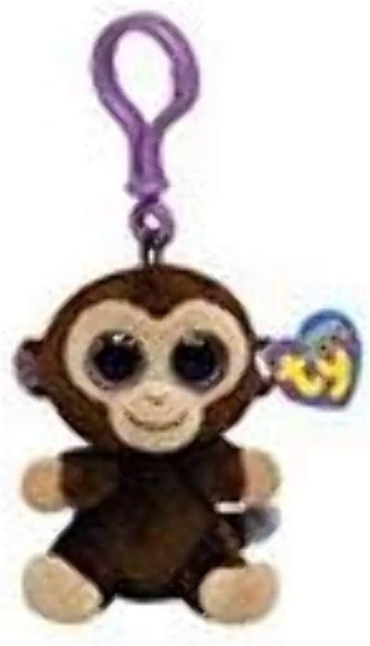 Ty Beanie Boo Boos 36501 Coconut the Brown Monkey Key Clip 9cm ****NEW