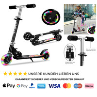 Kinderroller 2 RäDer Klappbar Led-RäDer Sicherer Scooter