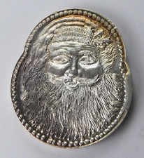Santa Claus / Merry Christmas GSM 1 Troy oz .999 Fine Silver Round 95.00 per troy oz