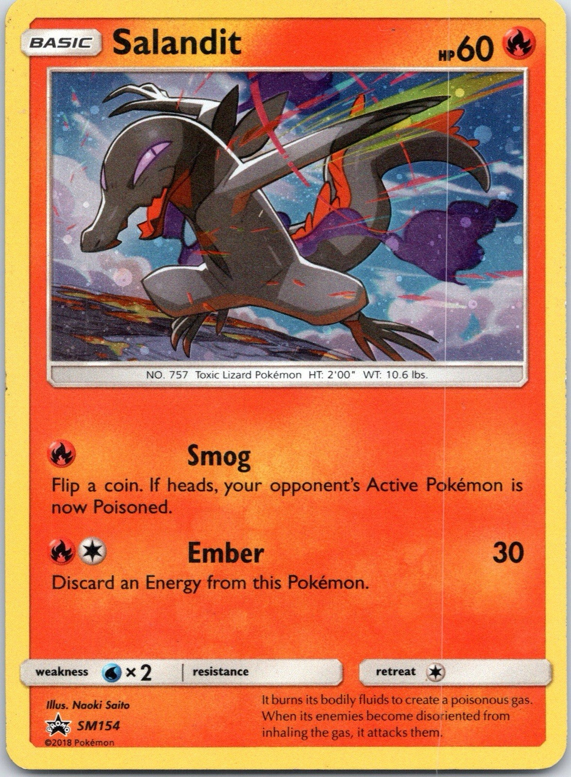 Salandit - SM154 - Holo Promo - Sun & Moon - Pokémon