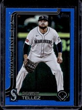 2025 Topps Update Rowdy Tellez Blue Rainbow Foil #/150 Mariners