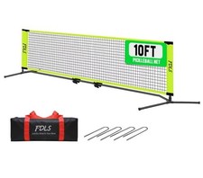 FDLS Portable 10FT Small Pickleball Net with Carry Bag for Indoor Outdoor Green
