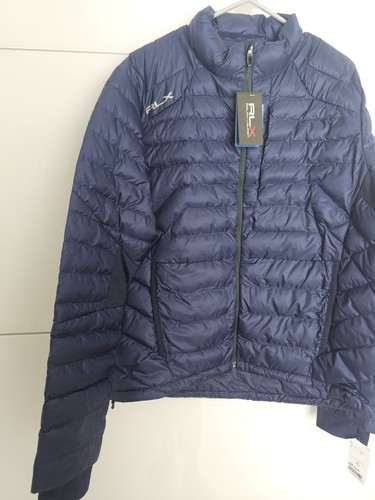 Ralph Lauren RLX Golf Packable Quilted Panel Puffer Jacket siz Large Navy - Picture 17 of 19