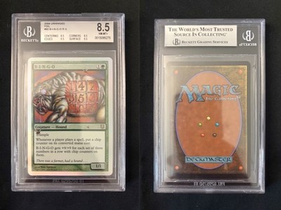 FOIL B-I-N-G-O UNHINGED Mtg MINT Graded BGS 8.5 QUAD++ (8.5/8.5/9/9) POP 1