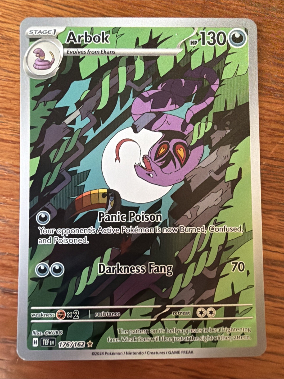 Pokémon TCG Arbok 176/162 SV05: Scarlet Violet Temporal Forces Illustration Rare