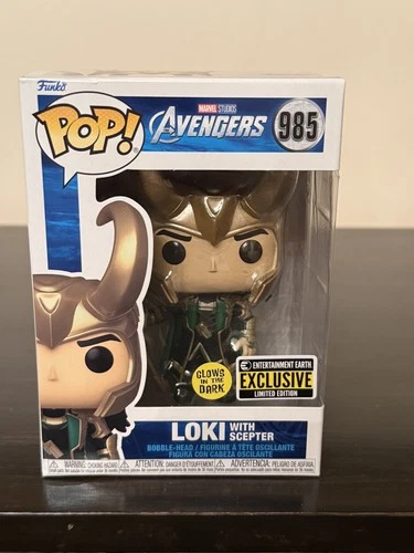 Funko Pop! Marvel Avengers Loki with Scepter #985 EE Glow GITD
