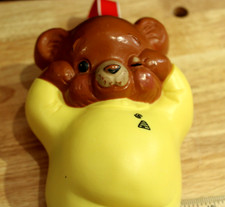Vintage Fisher Price '81 teddy bear hanging music box plastic GUC